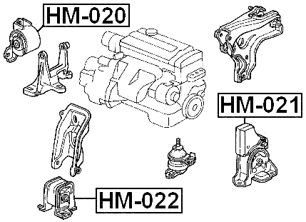 HM-022 - FRONT ENGINE MOUNT