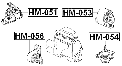 HM-051 - RIGHT ENGINE MOUNT (HYDRO)