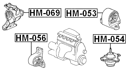 HM-069 - RIGHT ENGINE MOUNT (HYDRO) CVT