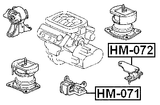HM-072 - REAR TRANSMISSION MOUNT