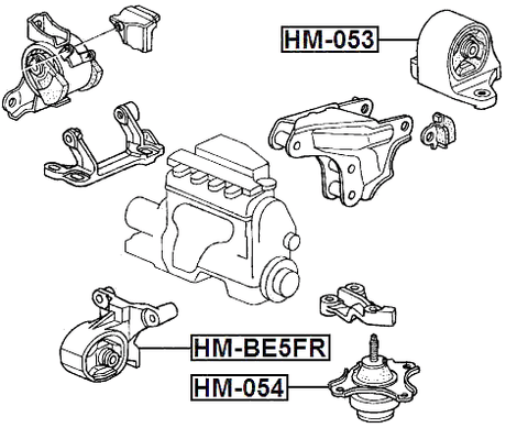 HM-BE5FR - FRONT ENGINE MOUNT