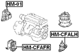 HM-CFALH - LEFT ENGINE MOUNT (HYDRO) AT