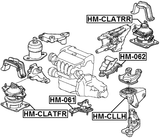 HM-CLLH - LEFT ENGINE MOUNT