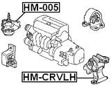 HM-CRVLH - LEFT ENGINE MOUNT (HYDRO) MT