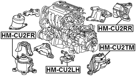 HM-CU2FR - FRONT ENGINE MOUNT (HYDRO)