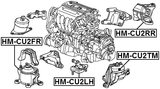 HM-CU2RR - REAR ENGINE MOUNT