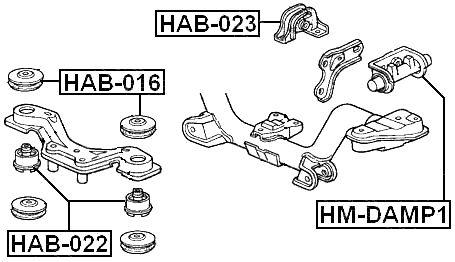 HM-DAMP1 - DAMPER REAR DIFFERENTIAL MOUNT