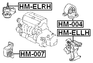 HM-ELLH - LEFT ENGINE MOUNT (HYDRO)