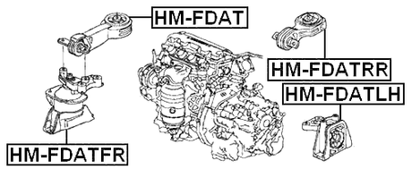 HM-FDATRR - REAR ENGINE MOUNT AT