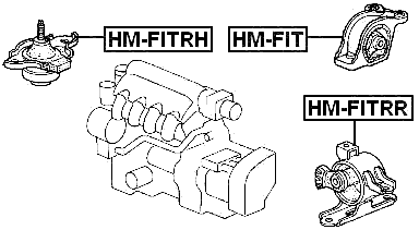 HM-FITRR - TRANSMISSION MOUNT (HYDRO)