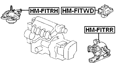 HM-FITWD - REAR ENGINE MOUNT 4WD