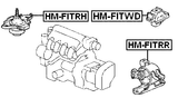 HM-FITWD - REAR ENGINE MOUNT 4WD