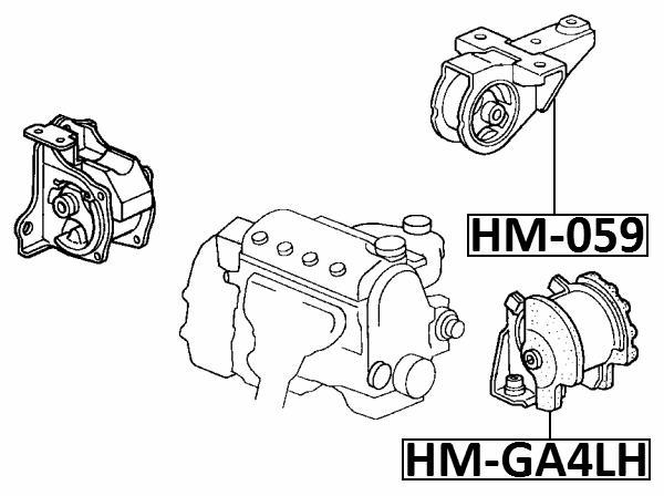 HM-GA4LH - LEFT ENGINE MOUNT