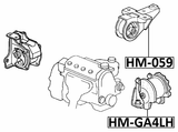 HM-GA4LH - LEFT ENGINE MOUNT