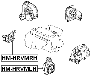 HM-HRVMLH - FRONT LEFT ENGINE MOUNT MT