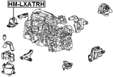 HM-LXATRH - RIGHT ENGINE MOUNT (HYDRO) MT