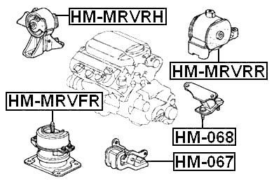 HM-MRVFR - FRONT ENGINE MOUNT (HYDRO)