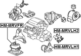 HM-MRVLH2 - FRONT LEFT ENGINE MOUNT