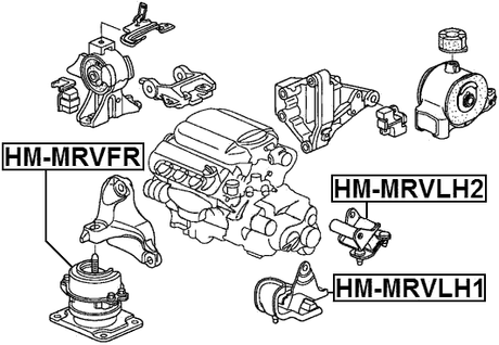 HM-MRVLH2 - FRONT LEFT ENGINE MOUNT