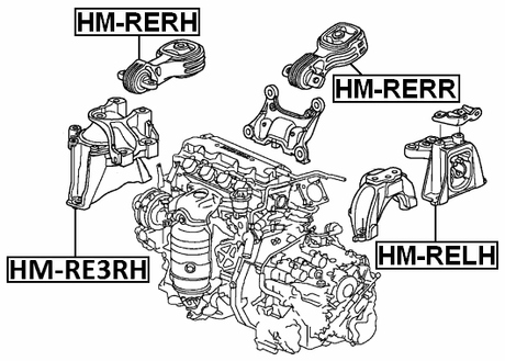 HM-RE3RH - RIGHT ENGINE MOUNT (HYDRO)