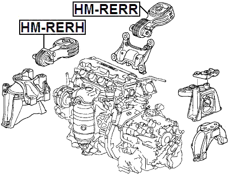 HM-RERR - REAR ENGINE MOUNT