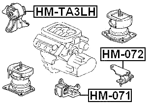 HM-TA3LH - LEFT ENGINE MOUNT (HYDRO) AT