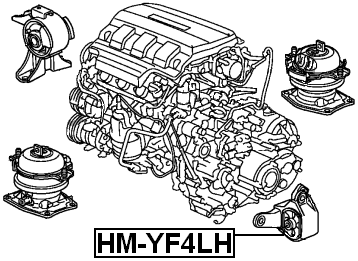HM-YF4LH - LEFT ENGINE MOUNT