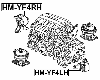 HM-YF4RH - RIGHT ENGINE MOUNT (HYDRO)