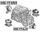 HM-YF4RH - RIGHT ENGINE MOUNT (HYDRO)