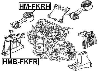 HMB-FKFR - FRONT ENGINE MOUNT BUSHING (HYDRO)