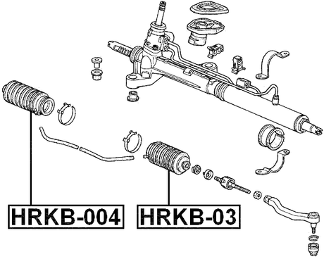 HRKB-004 - STEERING RACK BOOT RIGHT