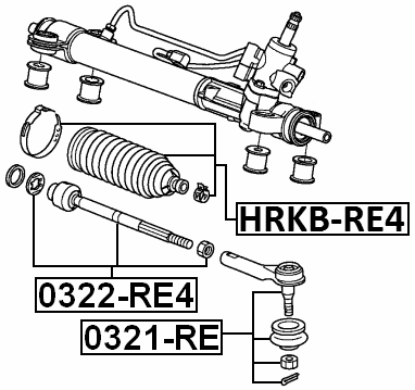HRKB-RE4 - STEERING GEAR BOOT