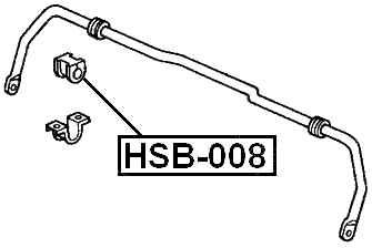 HSB-008 - REAR STABILIZER BAR BUSH D17