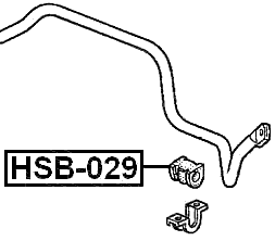 HSB-029 - FRONT STABILIZER BAR BUSH D29