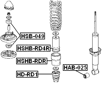 HSB-049 - REAR SHOCK ABSORBER BUSHING