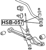 HSB-057 - FRONT STABILIZER BAR LINK BUSH D8