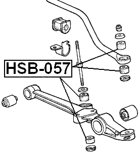 HSB-057 - FRONT STABILIZER BAR LINK BUSH D8