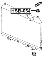 HSB-064 - MOUNT RUBBER RADIATOR