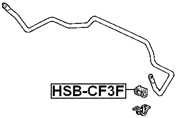 HSB-CF3F - FRONT STABILIZER BAR BUSH D24.2