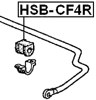 HSB-CF4R - REAR STABILIZER BAR BUSH D15
