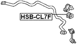 HSB-CL7F - FRONT STABILIZER BAR BUSH D26.5