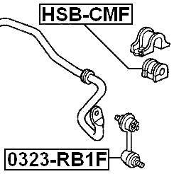 HSB-CMF - FRONT STABILIZER BAR BUSH D27.2