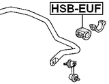HSB-EUF - FRONT STABILIZER BAR BUSH D25.4