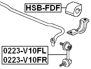 HSB-FDF - FRONT STABILIZER BAR BUSH D24.2