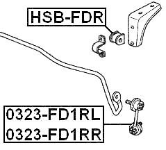 HSB-FDR - REAR STABILIZER BAR BUSH D10