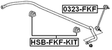 HSB-FKF-KIT - FRONT STABILIZER BAR BUSH KIT D22