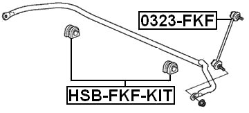 HSB-FKF-KIT - FRONT STABILIZER BAR BUSH KIT D22