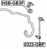 HSB-GB3F - FRONT STABILIZER BAR BUSH D25