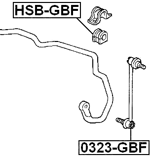 HSB-GBF - FRONT STABILIZER BAR BUSH D22