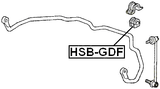 HSB-GDF - FRONT STABILIZER BAR BUSH D22